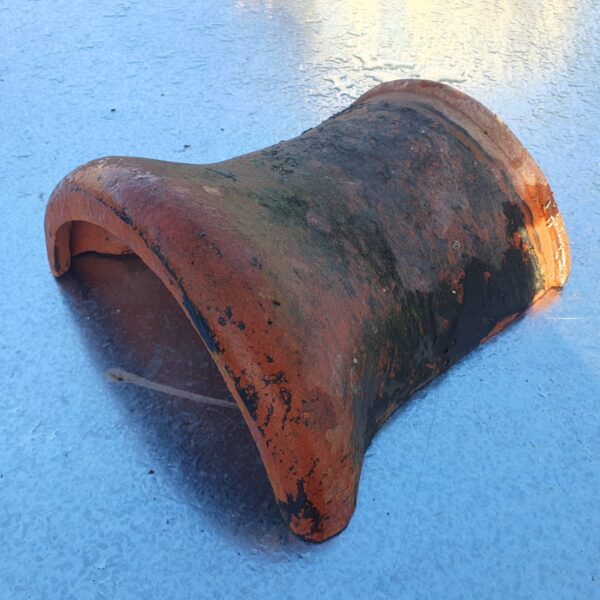 Reclaimed Red Collared Half Round Ridge