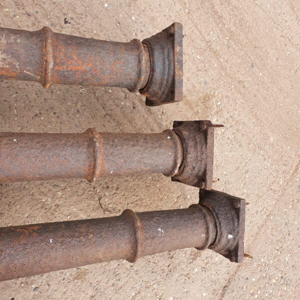 1874 Cast Iron Columns Set of 3